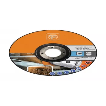 Fein 63709013010 tiesus pjovimo diskas 125 mm x 22,23 mm, 1,0 mm storio, nerūdijančiam plienui ir metalui, 25 vnt.