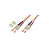 GoodConnections OM2 dvigubas daugiamodis SC/SC šviesolaidinis komutacinis kabelis, 15 m LW-815SC