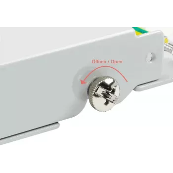 GoodConnections Alcasa GC-N0120 Cat.6a ekranuotas Keystone modulis, RJ45 į IDC be įrankių, 10GBase-T, pilkas, cinko korpusas