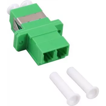 GoodConnections LC/APC į LC/APC dvigubas šviesolaidinis sujungiklis, SC-simplex korpusas, žalias plastikas, vienmodis, cirkonio įvorė LW-KULCAPCK