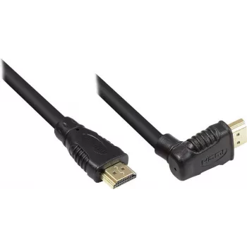 Good Connections High-Speed HDMI kabelis su eternetu, kampuotu viršun jungtimi, auksuotu, 1 m, juodas 4510-GWO010