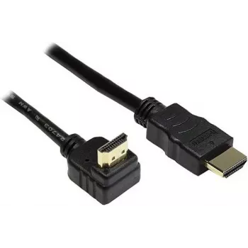 Good Connections High-Speed HDMI kabelis su eternetu, kampuotu viršun jungtimi, auksuotu, 1 m, juodas 4510-GWO010