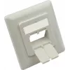 GoodConnections centrinis įdėklas 50x50mm su rėmeliu 80x80mm tinklo lizdams, signalinė balta RAL9003 (GC-N0155)