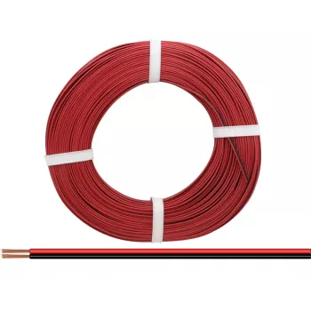 Donau Elektronik 218-50 daugiasluoksnė viela 2 x 0,14 mm² raudona/juoda 50 m