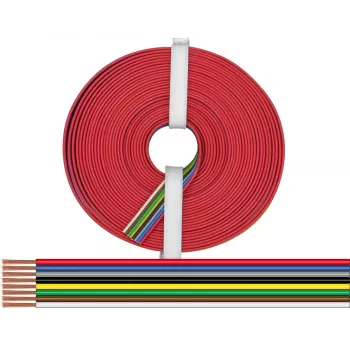 Donau Elektronik 225-885-10 8 gyslų lankstusis laidas 0,25 mm², 10 m, įvairiaspalvis