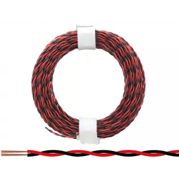 Donau Elektronik 210-10 Litz Wire 2 x 0,04 mm² raudona/juoda 10 m