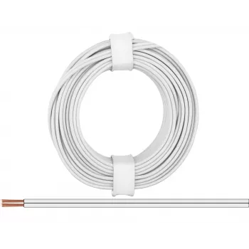 Donau Elektronik 218-55 dvigyslė suvyta viela 2 x 0,14 mm² balta 5 m