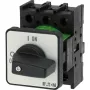 Eaton P1-32/E 3 polių pagrindinis jungiklis / apkrovos atjungiklis, 32 A, 690 V AC, IP65 priekis, sukimosi rankena juoda/balta 079065