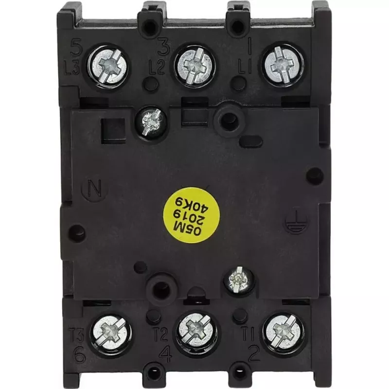 Eaton P1-32/E 3 polių pagrindinis jungiklis / apkrovos atjungiklis, 32 A, 690 V AC, IP65 priekis, sukimosi rankena juoda/balta 079065
