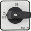 Eaton T0-1-102/E 2 polių ON-OFF svirtinis jungiklis, 20A, IP65 priekis, juoda rankena su balta ženklinimo plokštele 088709