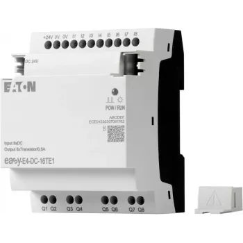 Eaton easyE4 DC 16TE1 valdymo relė, 12/24 V DC, 10 skaitmeninių įėjimų, 6 relių išėjimai, Ethernet