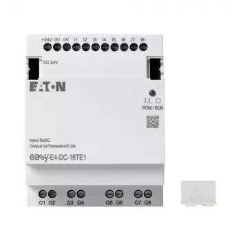Eaton easyE4 DC 16TE1 valdymo relė, 12/24 V DC, 10 skaitmeninių įėjimų, 6 relių išėjimai, Ethernet