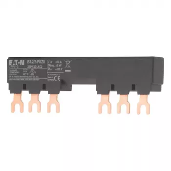 EATON 3 fazių šynų adapteris B3.1/2-PKZ0 PKZ0 variklių apsaugos automatiniams jungikliams, 63 A, 690 V AC, 3 polių, IP20 (044945)