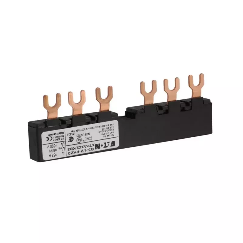 EATON 3 fazių šynų adapteris B3.1/2-PKZ0 PKZ0 variklių apsaugos automatiniams jungikliams, 63 A, 690 V AC, 3 polių, IP20 (044945)