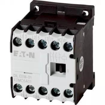 Eaton DILEEM-01-G 24VDC pagalbinis kontaktų blokas, 1NO, priekinis montavimas, juodas/baltas 051650
