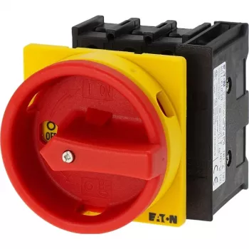 EATON P1-32/EA/SVB/HI11 pagrindinis jungiklis, 3 polių, 32 A, skydinis, raudonas/geltonas 072567