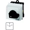 Eaton T0-3-8212/IVS 3 polių ON-OFF sukamasis jungiklis, 20 A, 690 V, juoda rankenėlė, balta priekinė plokštė, IP65 079186