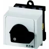 Eaton T0-3-8212/IVS 3 polių ON-OFF sukamasis jungiklis, 20 A, 690 V, juoda rankenėlė, balta priekinė plokštė, IP65 079186