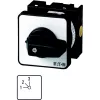 Eaton T0-2-8230/E 2 polių kumštelinis jungiklis ON-OFF 20A 690V priekinio montavimo 48x48mm IP65 juodas/baltas 088685