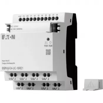 Eaton EASY-E4-UC-16RE1 easyE4 valdymo relė - 8 DI, 4 AI, 8 relinės išvestys, Ethernet, LCD, DIN bėgelis
