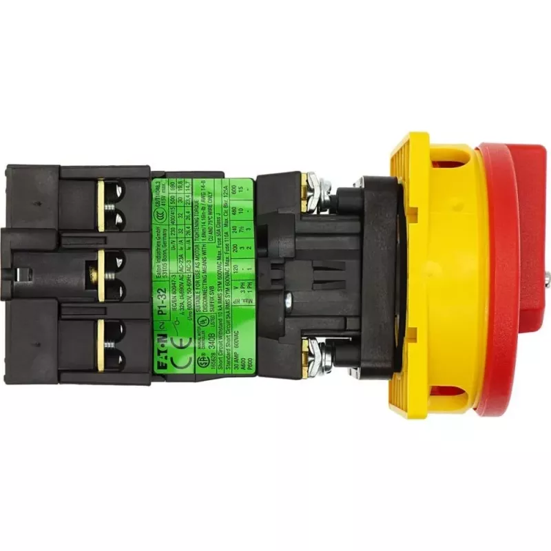 Eaton P1-32/V/SVB pagrindinis jungiklis su avariniu sustabdymu, 3 polių, 32A, IP65, tarpiniam montavimui 095676