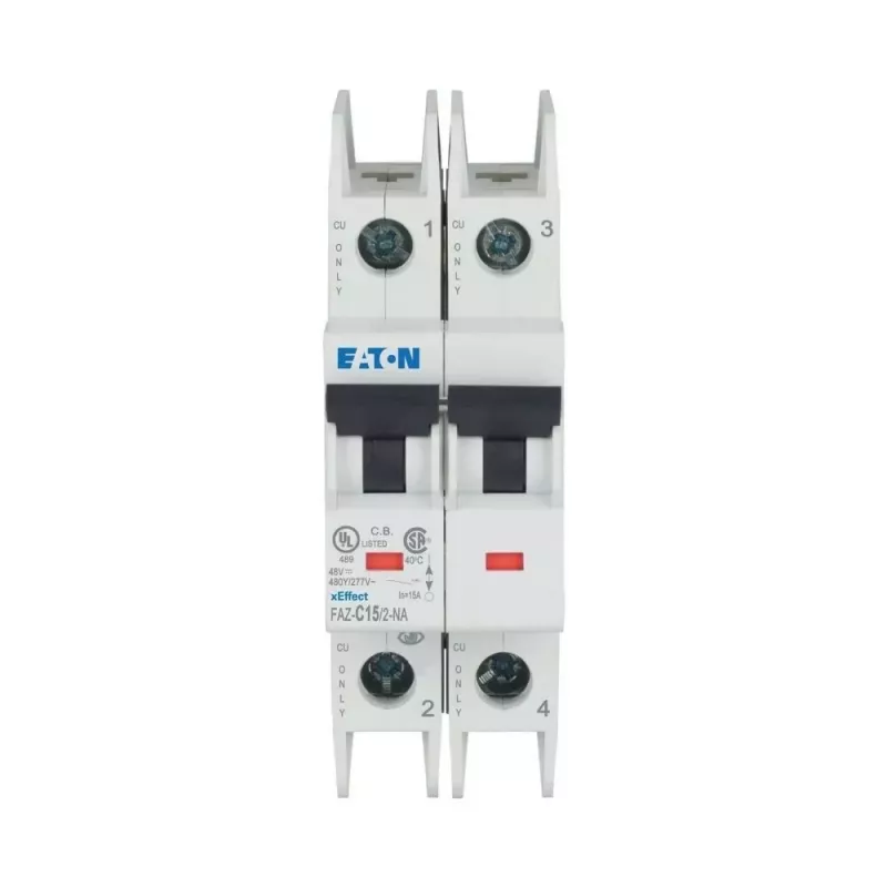 Eaton FAZ-C15/2-NA 15 A dvipolis C charakteristikos automatinis jungiklis (MCB) 102169