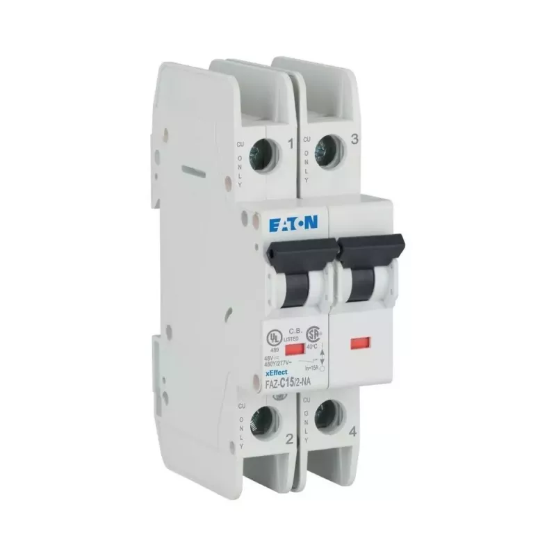 Eaton FAZ-C15/2-NA 15 A dvipolis C charakteristikos automatinis jungiklis (MCB) 102169