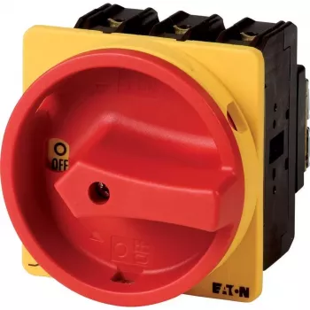Eaton P3-100/EA/SVB 100 A 3 polių blokuojamas pagrindinis jungiklis, raudonas/geltonas