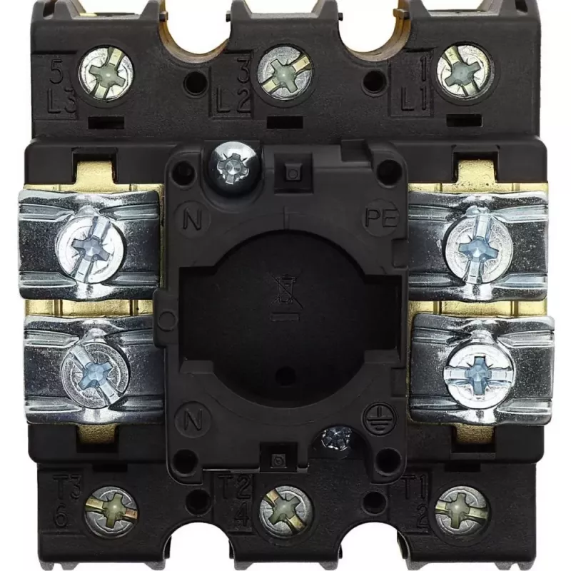 Eaton P3-100/EA/SVB 100 A 3 polių blokuojamas pagrindinis jungiklis, raudonas/geltonas