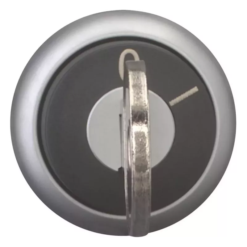 Eaton M22-WRS-MS20 raktinis perjungiklio vykdymo elementas, 2 padėčių, fiksuojamas, MS20 raktas, titano metalo priekinis žiedas, juodas 111779