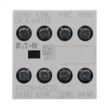 Eaton DILA-XHIT22 pagalbinis kontaktų blokas, 2NO+2NC, priekinio montavimo, varžtiniai gnybtai, juodas/baltas 101044