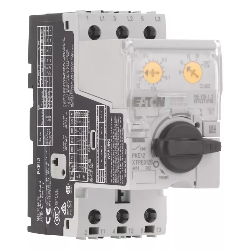 Eaton PKE12/XTU-1.2 3 polių variklio apsaugos automatinis jungiklis, 0,3-1,2 A, 690V, 50kA 121731