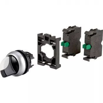 Eaton M22 raktinis perjungiklis, 2 padėčių, fiksuojamas, 2 NO kontaktai, juodas 110922