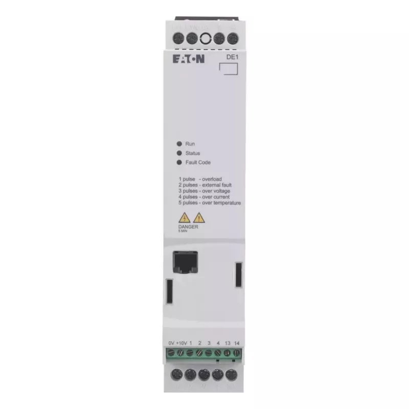 Eaton DE1-127D0FN-N20N greičio keitiklis 0,75 kW 1 fazės 200-240 V AC IP20 174331