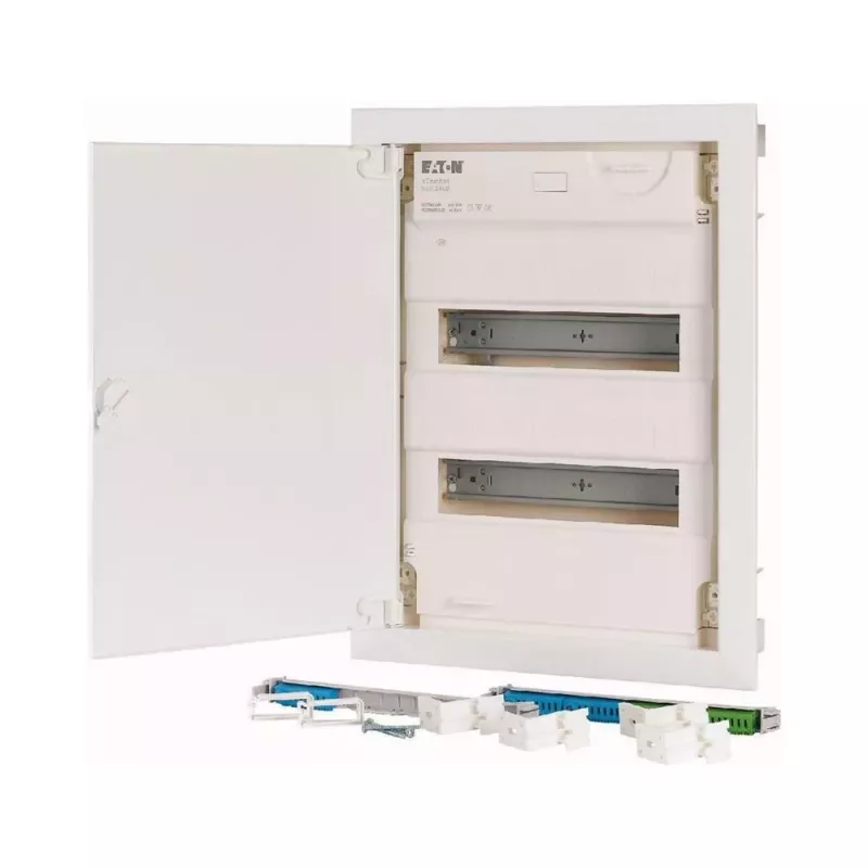 Eaton KLV-24UPP-F multimedijos skirstomasis skydas, įleidžiamas, 24 moduliai, baltos spalvos durelės 178800