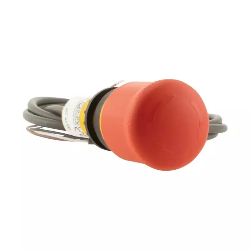 Eaton C22-PVT-K02-P62 avarinio sustabdymo mygtukas, 24 V AC/DC, 4 A, 2 NC, atsukamas atlaisvinimas, raudona grybo formos galvutė, IP69K 185176