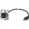 Eaton M30C-FUSB-60 USB 3.0 Type A lizdas, montuojamas į skydą, su 1,5 m kabeliu, metaliniu priekiniu žiedu Y7-187084