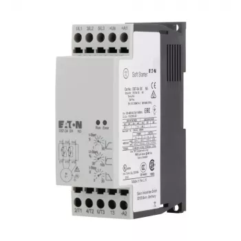 Eaton DS7-340SX009N0-N švelnaus paleidimo įtaisas, 9 A, 4 kW, 200-460 V AC, 24 V AC/DC valdymas, pilkas 134910