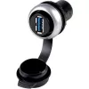 Eaton M22-USB USB 3.0 skydinis lizdas, Type A female į Type A female, IP65 priekis, 22,5 mm 147539