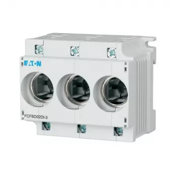 Eaton FCFBD02DI-3 D02 3 polių saugiklių laikiklis, E18, 400 V AC, 63 A, DIN bėgiui 148810