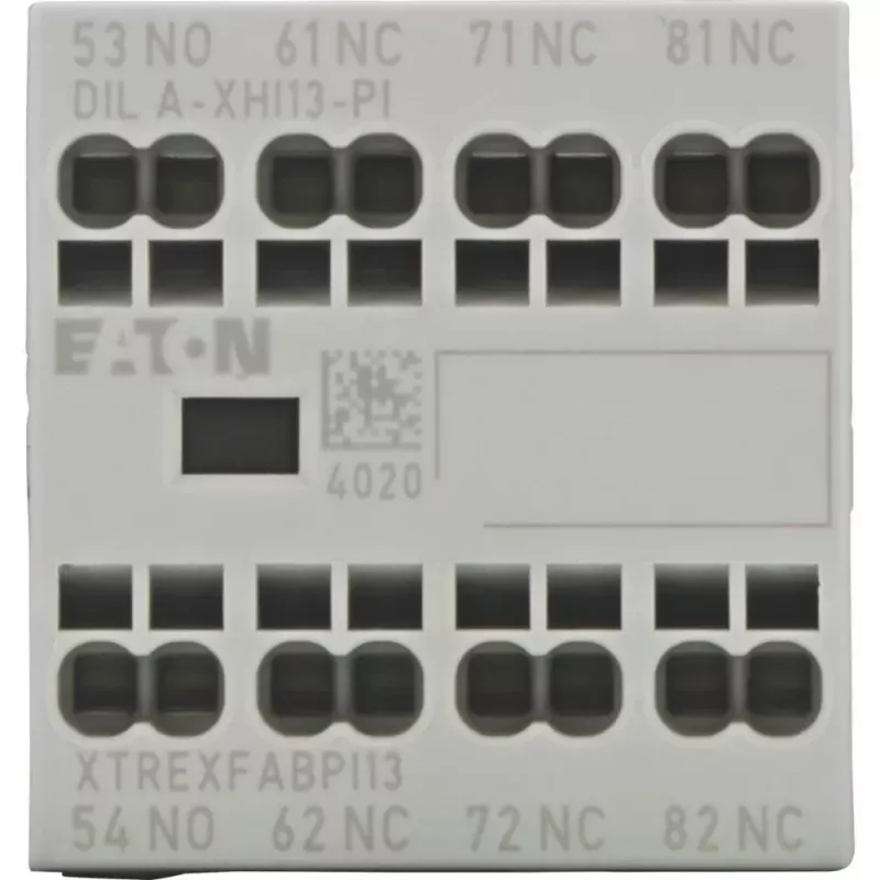 Eaton DILA-XHI13-PI pagalbinis kontaktų blokas, 1NO+3NC, priekinis montavimas, varžtiniai gnybtai 199320
