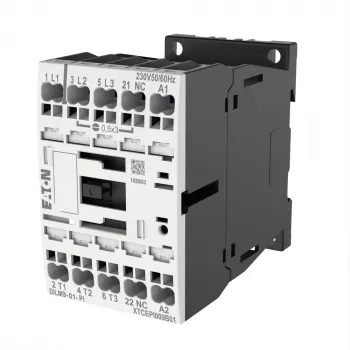 Eaton DILM9-01(24VD) galios kontaktorius, 3 polių, 9 A, 24 V DC ritė 199238