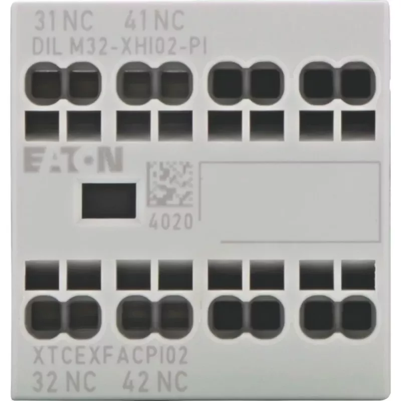 Eaton DILM32-XHI02-PI pagalbinis kontaktų blokas, 2 NC, 4 A, priekinis montavimas 199310