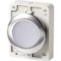 Eaton M30C-FDRL-W plokščiasis apvalus mygtuko aktorius, chromuotas lizdas, baltas 182950