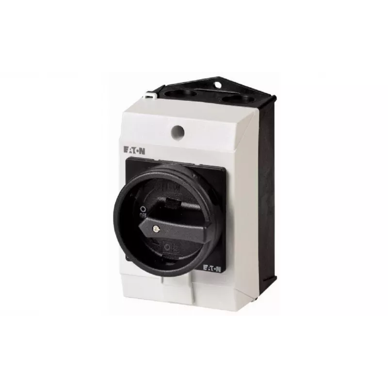 Eaton T0-1-8200/I1/SVB-SW 1 polių ON-OFF svirtinis jungiklis, 20 A, 690 V AC, IP65 priekis, juodas/baltas 207146