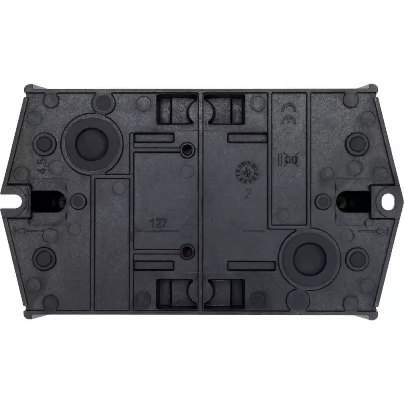 Eaton T0-2-1/I1/SVB-SW 20A 2 polių ON-OFF kumštelinis jungiklis, priekinio montavimo, IP65, juodas 207148