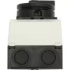 Eaton T0-2-1/I1/SVB-SW 20A 2 polių ON-OFF kumštelinis jungiklis, priekinio montavimo, IP65, juodas 207148