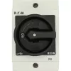 Eaton T0-2-1/I1/SVB-SW 20A 2 polių ON-OFF kumštelinis jungiklis, priekinio montavimo, IP65, juodas 207148