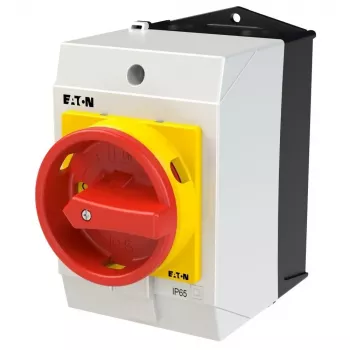 Eaton T0-4-8344/I1/SVB kumštelinis jungiklis, 4 polių, 20 A, 690 V, 3 padėčių, priekinio montavimo, juoda rankena 207163