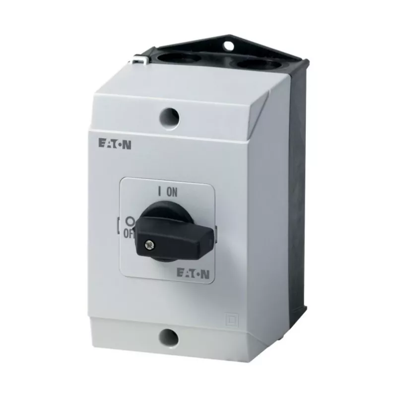 Eaton P1-25/I2 3 polių pagrindinis jungiklis 25 A, juodai baltas svirtinis, priekinio skydo montavimas 207299